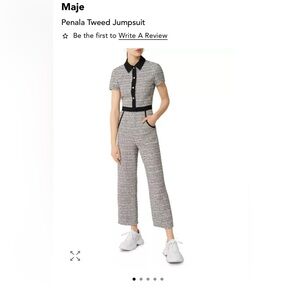 Maje Penala Tweed Jumpsuit size 36/4